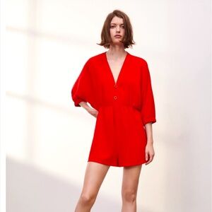 Zara red romper